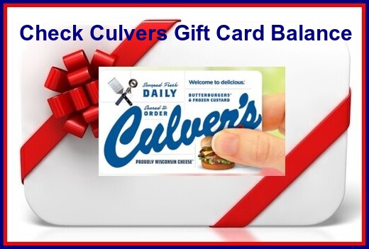 Culvers Gift Card Balance