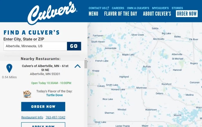 Culver's Kids’ Meals Menu